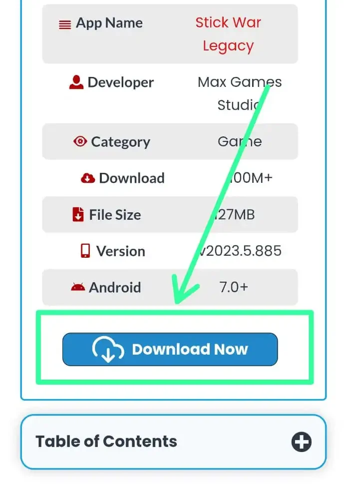 Click on the button.